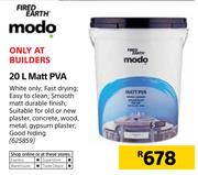 Fired Earth 20Ltr Matt PVA