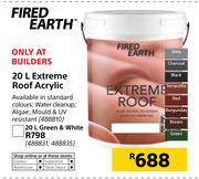 Fired Earth 20Ltr Extreme Roof Acrylic