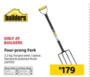 Builders 2.2kg Forged Steel Four Prong Fork