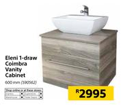 Eleni 1 Draw Coimbra Vanity Cabinet 600mm
