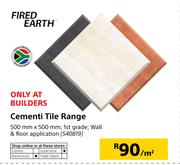 Fired Earth Cementi Tile Range-Per Sqm