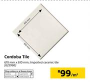 Cordoba Tile-Per Sqm 