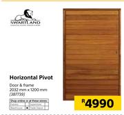 Swartland Horizontal Pivot Door & Frame; 2032mm x 1200mm