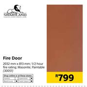 Swartland Fire Door 2032mm x 813mm