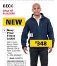 Beck Navy Polar Fleece Jacket