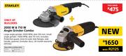 Stanley 2000W & 710W Angle Grinder Combo