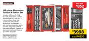 Master Craft 166 Piece Aluminium Toolbox & Socket Set