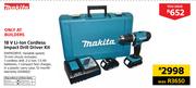 Makita 18V Li-Lon Cordless Impact Drill Driver Kit
