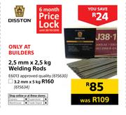 Disston 2.5mm x 2.5kg Welding Rods E6013