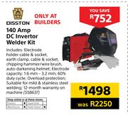 Disston 140Amp DC Inverter Welder Kit