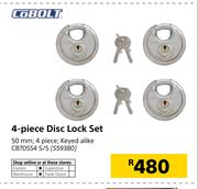 Cobolt 4 Piece Disc Lock Set CB70SS4 S/S