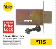 Yale 5 Lever Gate Lock