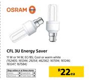 Osram CFL 3U Energy Saver-Each