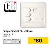 CBI Single Socket Plus 3 Euro
