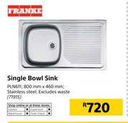 Franke Single Bowl Sink PLN611