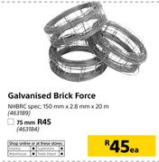 Galvanished Brick Force-Each