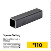 Square Tubing 19mm x 19mm x 6m