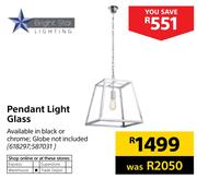 Bright Star Pendant Light Glass