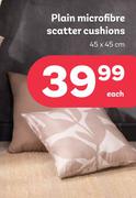 Plain Microfibre Scatter Cushions 45 x 45cm-Each