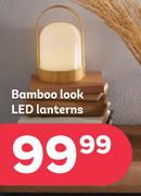 Bamboo Look LED Lanterns