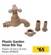 Plastic Garden Hose Bib Brown Tap 12mm x 12mm