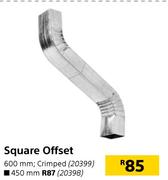 Square Offset Crimped 600mm
