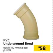 PVC Underground Bend 110mm Ribbed UBR41