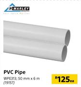 Marley PVC Pipe 50mm x 6m WPE313-Each