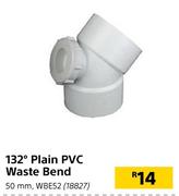 132° Plain PVC Waste Bend 50mm WBE52