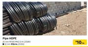 Pipe HDPE 32mm PE100 PN12.5/m-Per Meter