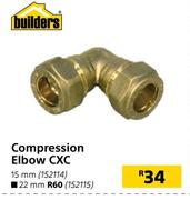 Builders Compression Elbow CXC 15mm