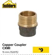 Builders Copper Coupler CXMI 15mm