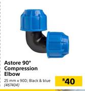 Astore 90° Compression Elbow 25mm x 90D Black & Blue