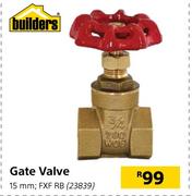 Builders Gate Valve 15mm FXF RB