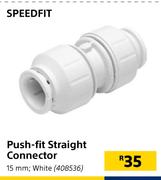 Speedfit Push-Fit Straight Connector 15mm White