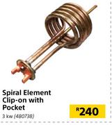 Spiral Element Clip On With Pocket 3kw