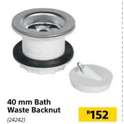 40mm Bath Waste Backnut