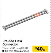 Braided Flexi Connector 15mm x 350mm-Each