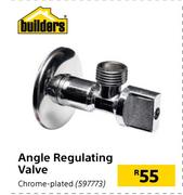 Builders Angle Regulating Valve Chrome Plated