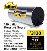 Builders 100Ltr High Pressure Geyser