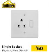 Builders Single Socket Stl 4x4 (White)