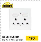 Builders Double Socket STL 4 x 4 (White)