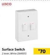 Lesco Surface Switch 2 Lever (White)