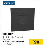Veti 2 Isolator 3-Pole (White)-Each