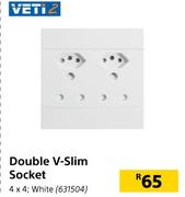 Veti 2 Double V-Slim Socket 4x4 (White)