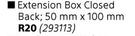 Extension Box Closed Back 50mm x 100mm