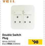 Veti Double Switch Plug (Black)