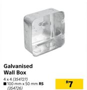 Galvanised Wall Box 4 x 4