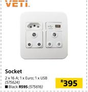 Veti Socket 2x16A