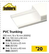 Builders PVC Trunking 3m  16mm X 25mm